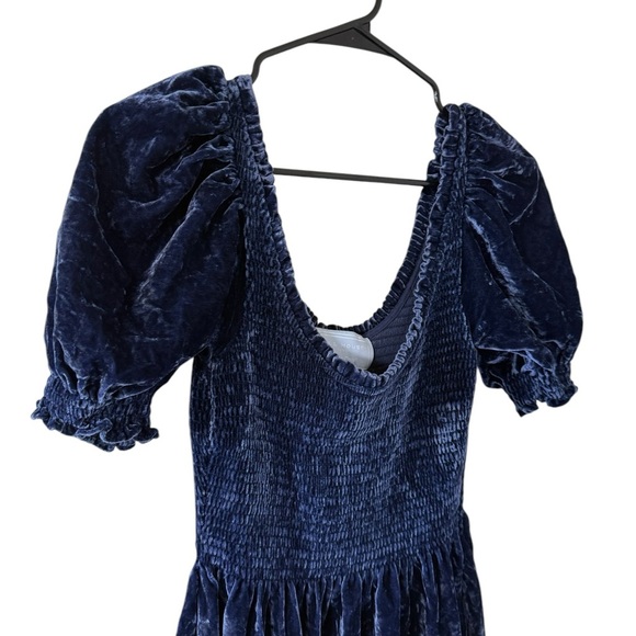 Hill House Louisa Nap Dress Blue Velvet - Picture 4 of 6